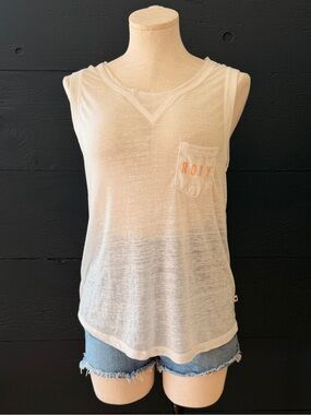 Roxy “Aloha Friday” Mermaid Graphic Tank Top Size Small